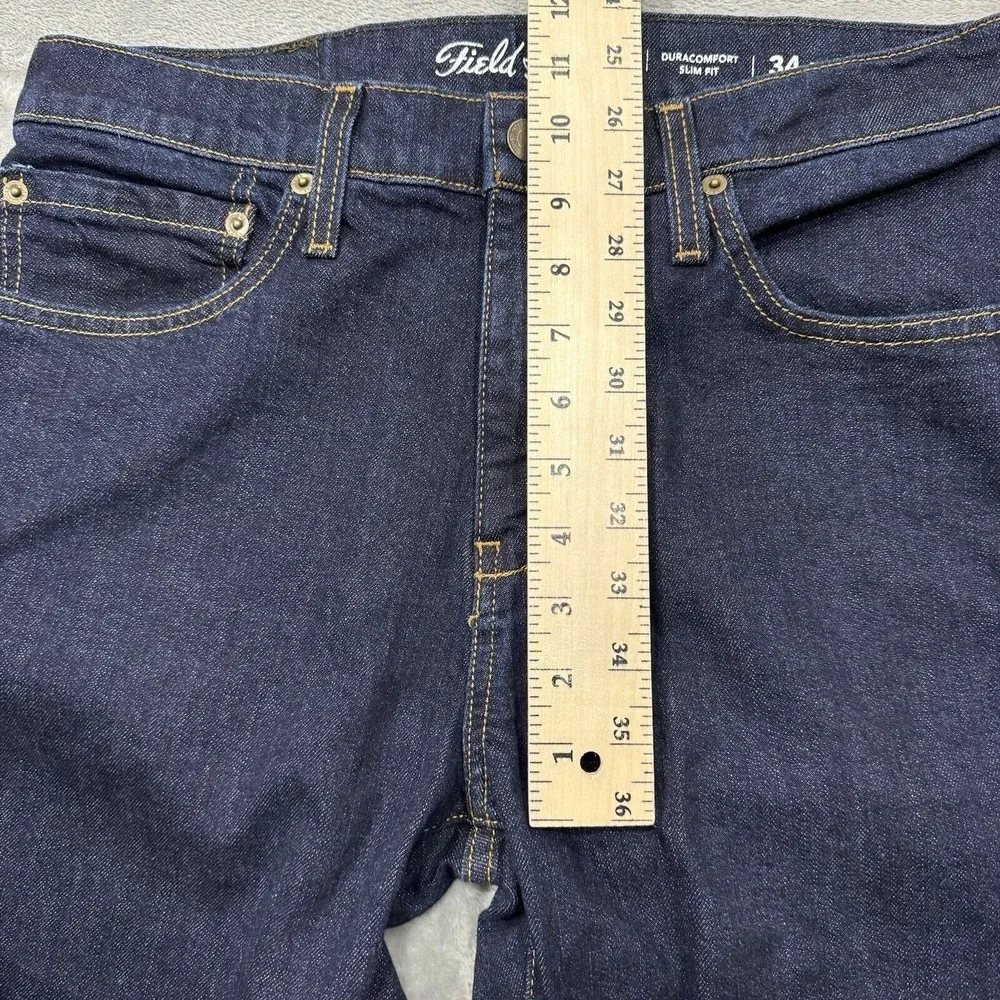 Field & Stream Jeans Mens 34x30 Blue Duracomfort Slim Fit Denim Workwear Pockets